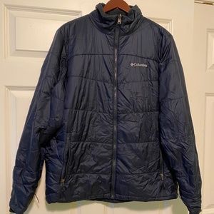 Men's Columbia Size L(Tall) Navy Blue Lightweight Puffer